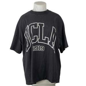 H&M UCLA 1919 Oversized Black Graphic Short Sleeve Baggy Boxy Tee T-Shirt Top XL